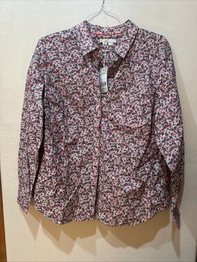 New Boden Classic Cotton Button Up Shirt in a strawberry Size 16/18 R